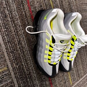 Nike Kids Sneakers in Gray and Neon Yellow Nike Air Max 95
